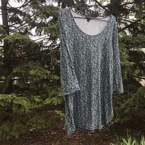J.Jill Wearever Tunic Multi Print Small EUC